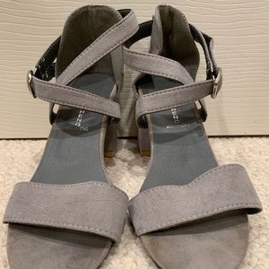 Grey Strappy Heels